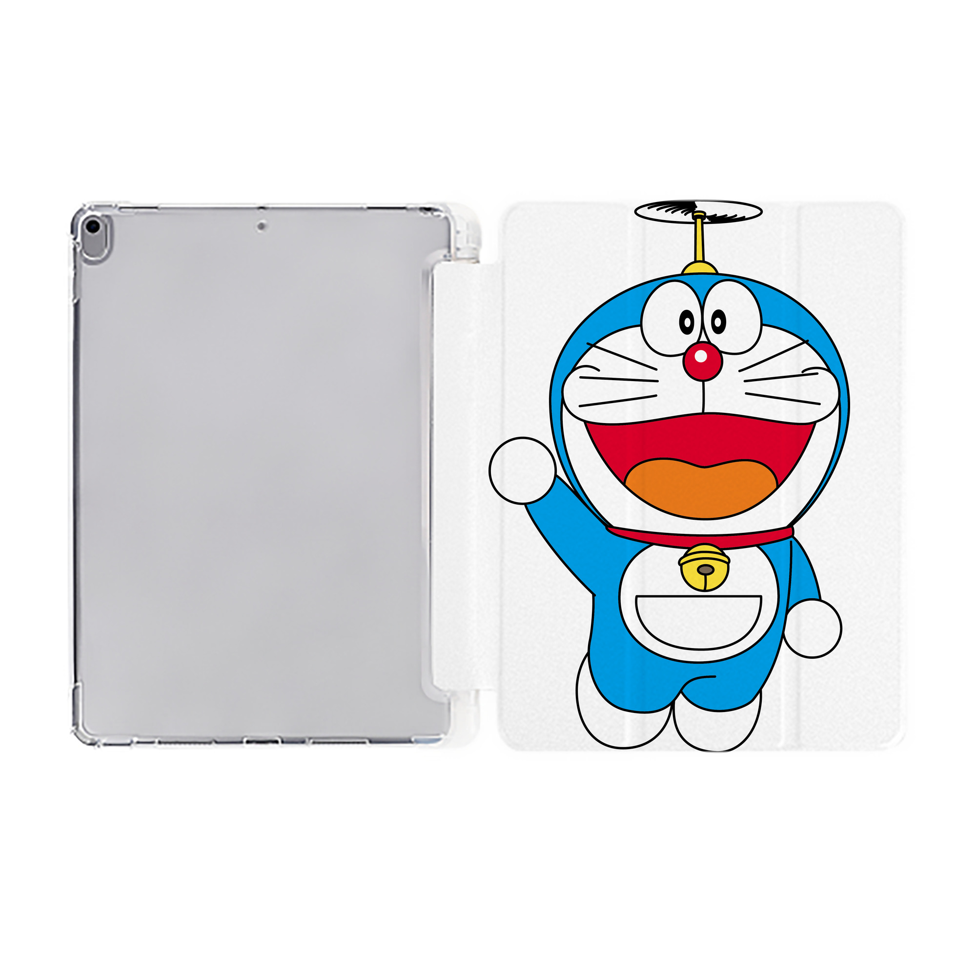 （画像用） ドラえもん Doraemon IPad ケース ペン収納付き 三つ折りスタンド PUレザー×シリコン 対応機種9.5/10.5/10.9インチ